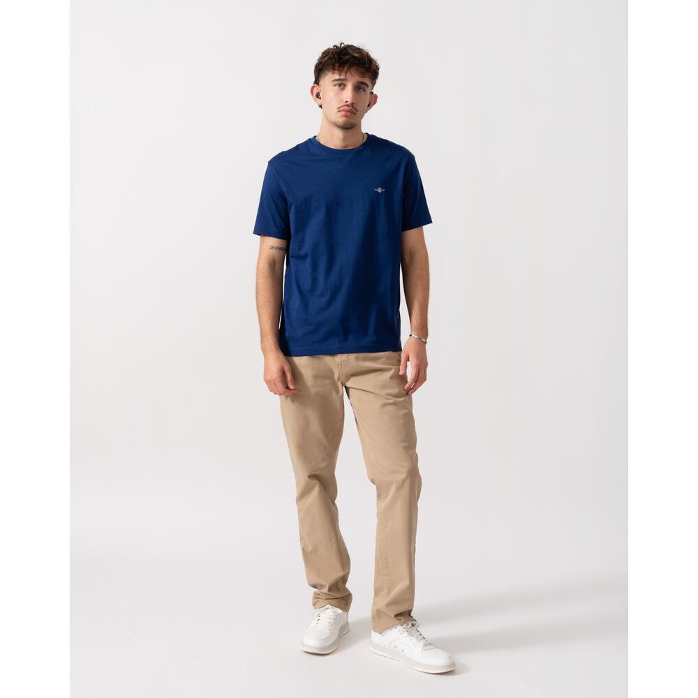 Crop top T-shirt REG SHIELD SS T-SHIRT HEREN Blauw 3/5