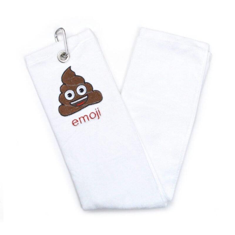 Emoji Golf Towel - Poop 1/2