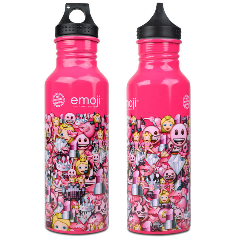 EMOJI EMOJI Pink Water Bottle