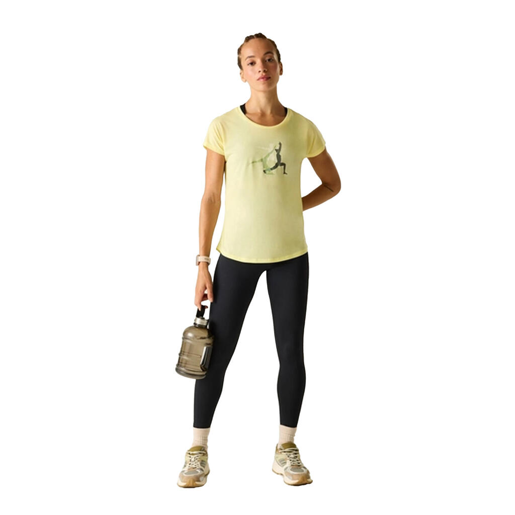 Womens/Ladies Serenity Yoga Pose TShirt (Wax Yellow)