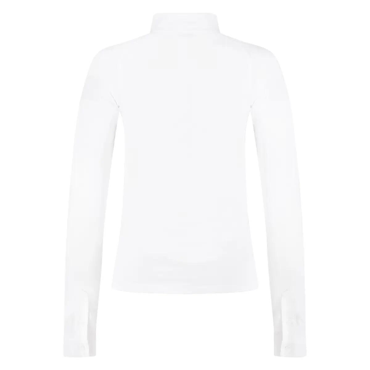 Show shirt women classic with glitter zipper long sleeve blanc size 42 - Größe 2/3