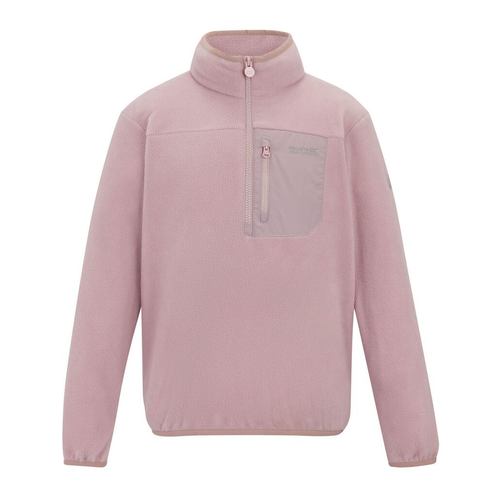 Childrens/Kids Frankie Half Zip Fleece Top (Powder Lilac)
