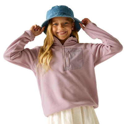 Kinder/kids frankie half zip fleece top (lila poeder)