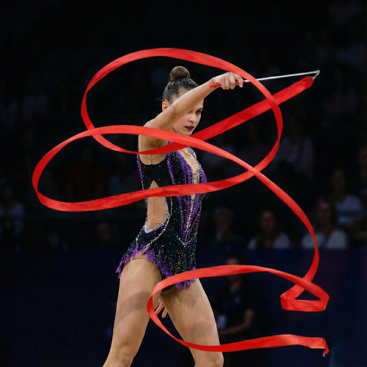 Cinta Gimnasia Rítmica Carola Gelo 4M Rojo 2/4