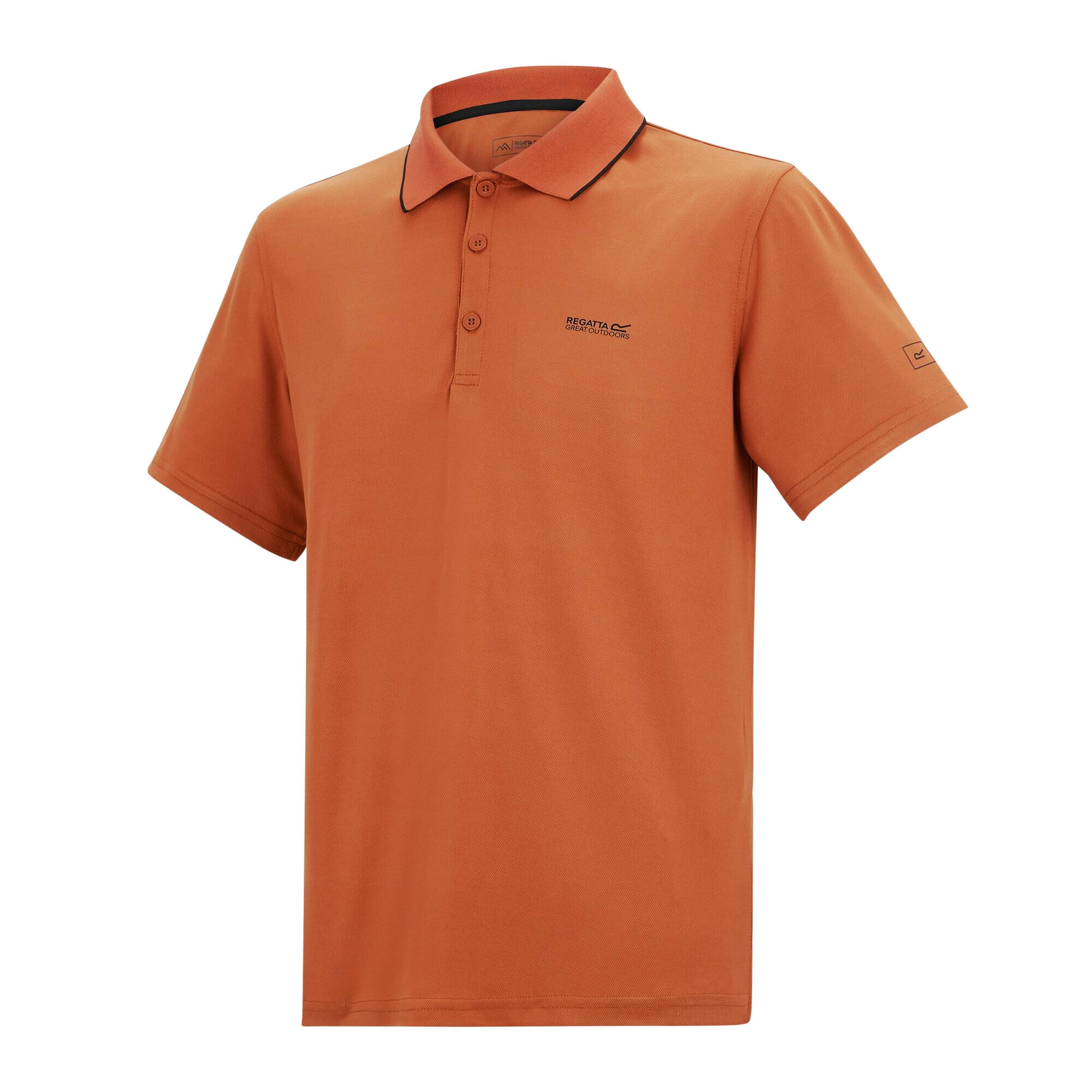 SportPoloshirt Maverick V kurzärmlig Herren Ziegelstein 3/5