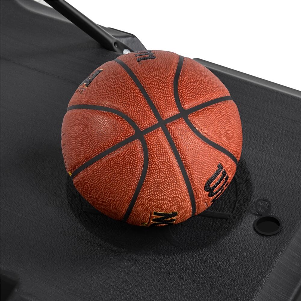 Basketballkorb mit Basis mobil anpassbar von 182–213 cm Kinder – Schwarz & Weiß 7/7