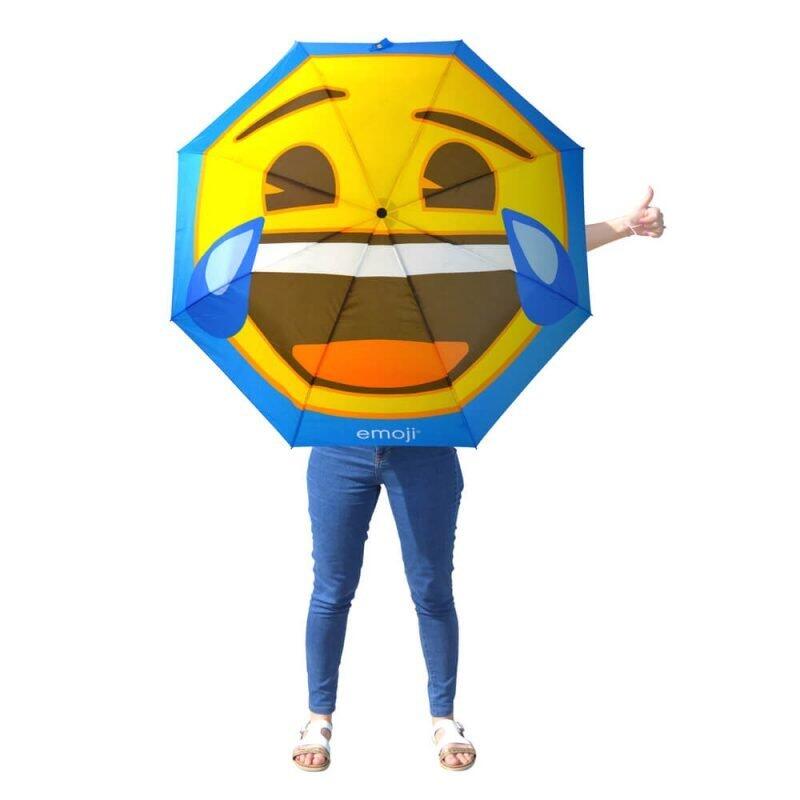 Emoji Crying with Laughter Compact Umbrella 2/5