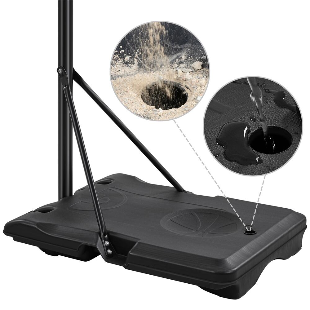 Aro de baloncesto ajustable de 182 a 213 cm para niños, con ruedas, marrón 3/7