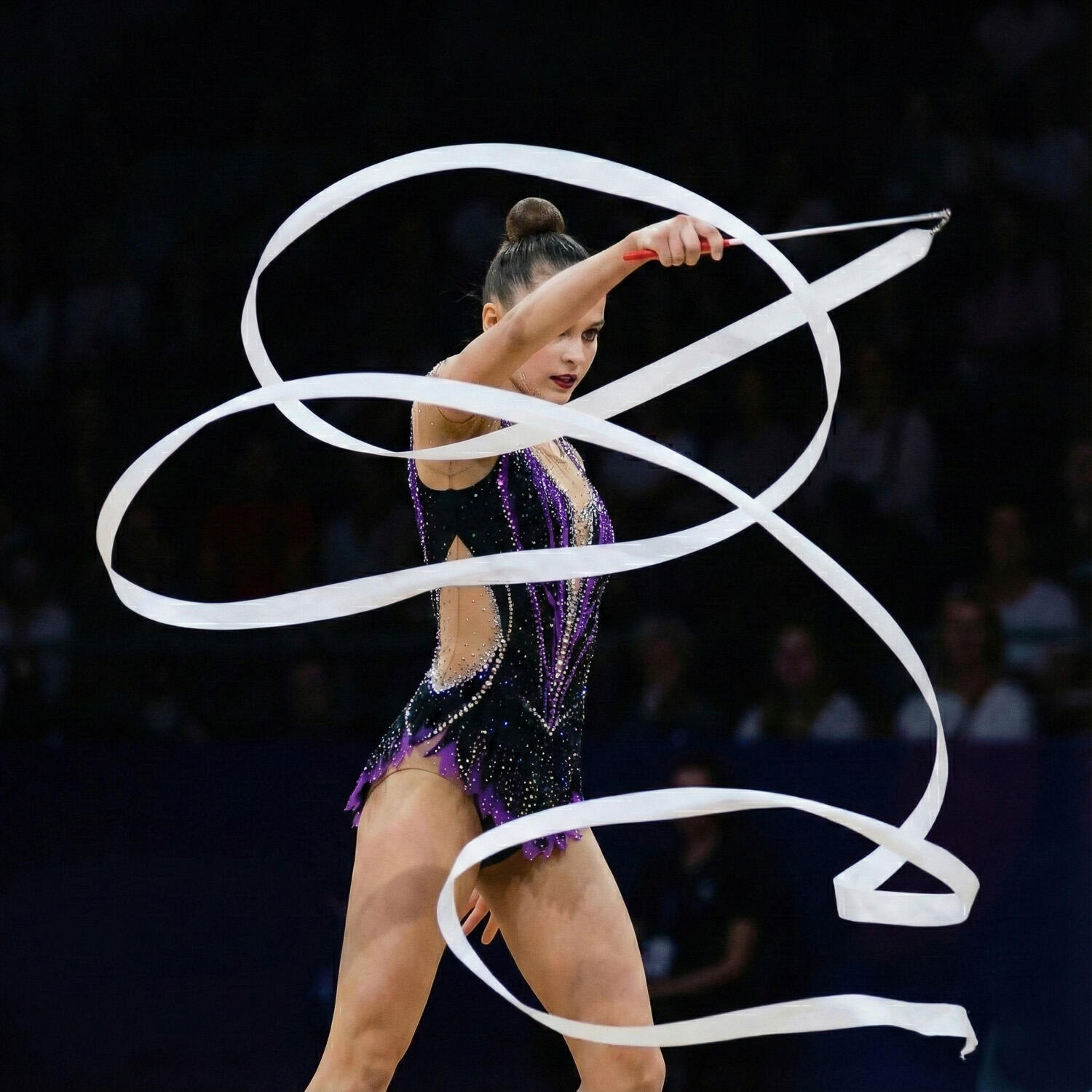 Cinta Gimnasia Rítmica Carola Gelo 6M Blanco 2/4