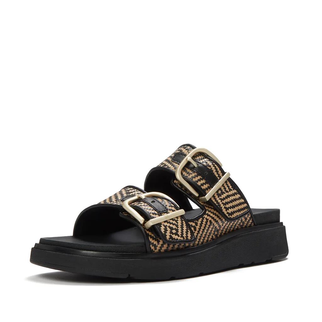FitFlop Gen-FF Buckle Graphic-Weave Two-Bar Slides