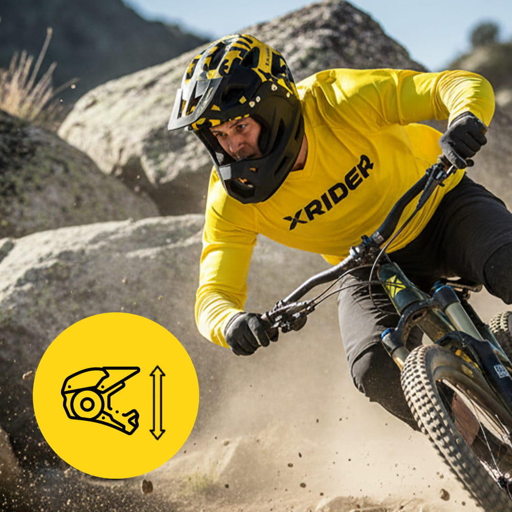 Kask rowerowy Full Face Szczękowy Xrider Bezpieczny Regulowany 6/7