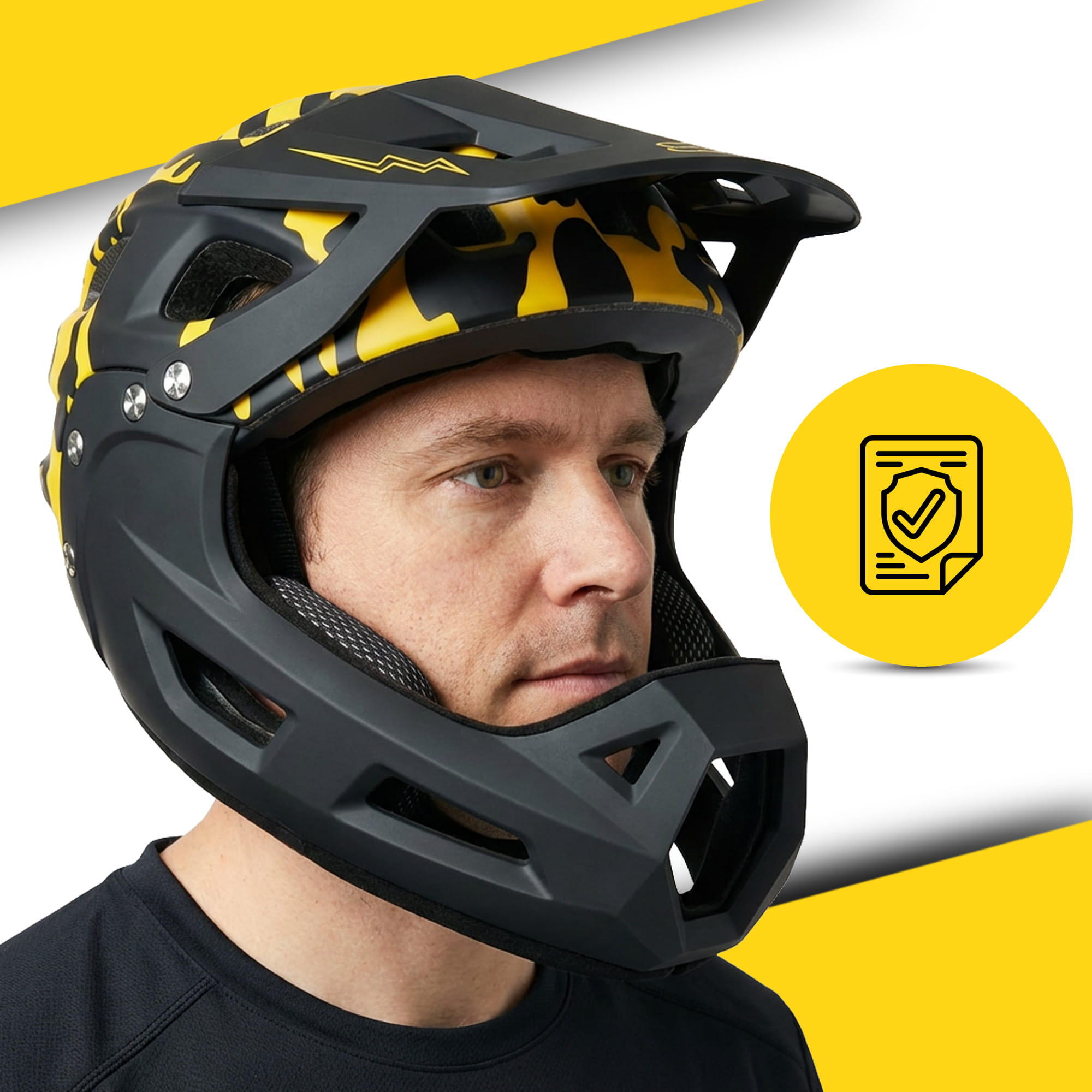Kask rowerowy Full Face Szczękowy Xrider Bezpieczny Regulowany 5/7