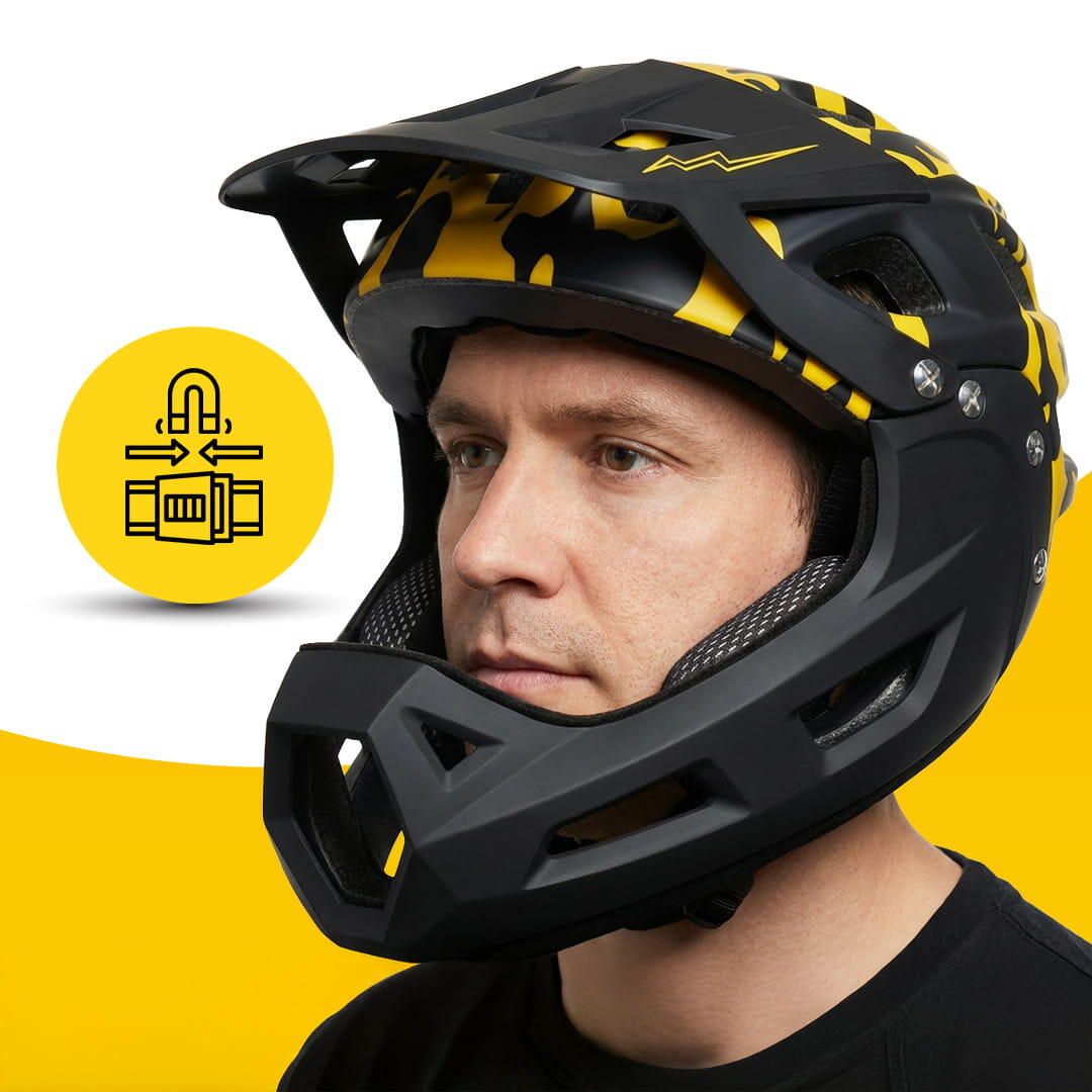 Kask rowerowy Full Face Szczękowy Xrider Bezpieczny Regulowany 4/7