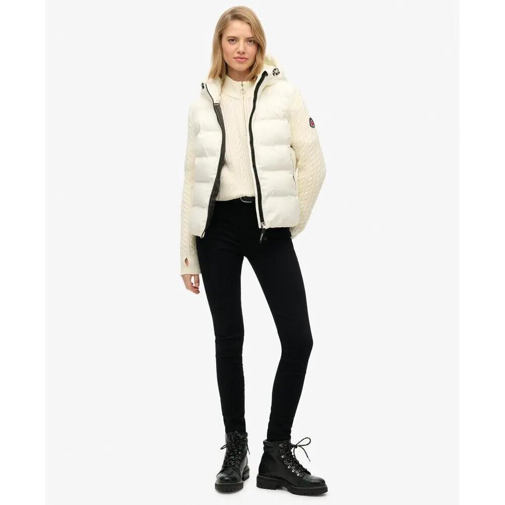 Giacca a vento con cappuccio e maniche in maglia donna Superdry 3/7