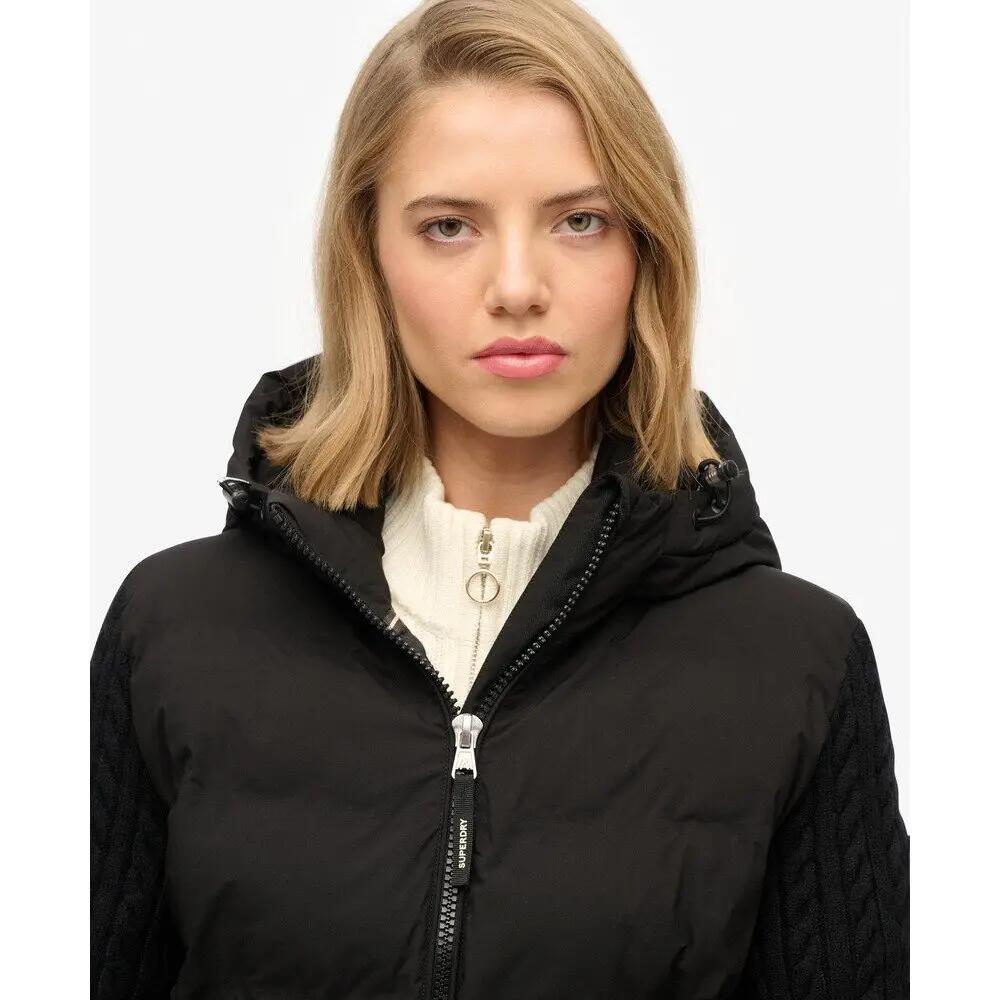 Chaqueta acolchada con capucha y mangas de punto para mujer Superdry 5/6