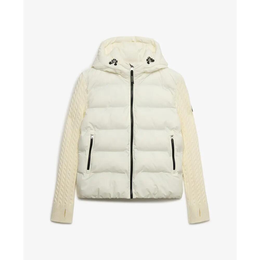Chaqueta acolchada con capucha y mangas de punto para mujer Superdry 1/7