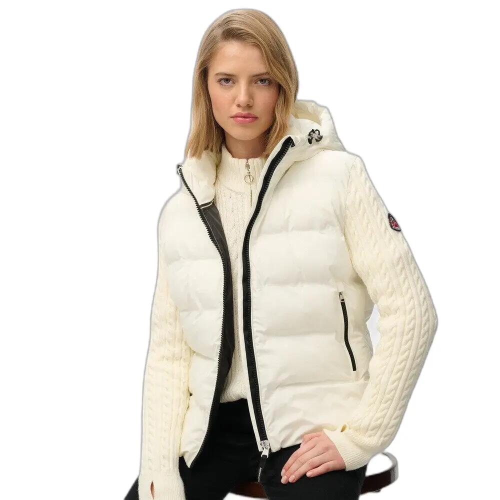 Giacca a vento con cappuccio e maniche in maglia donna Superdry 4/7