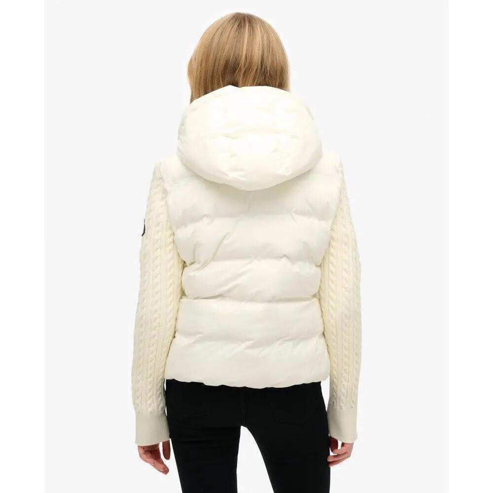 Giacca a vento con cappuccio e maniche in maglia donna Superdry 6/7