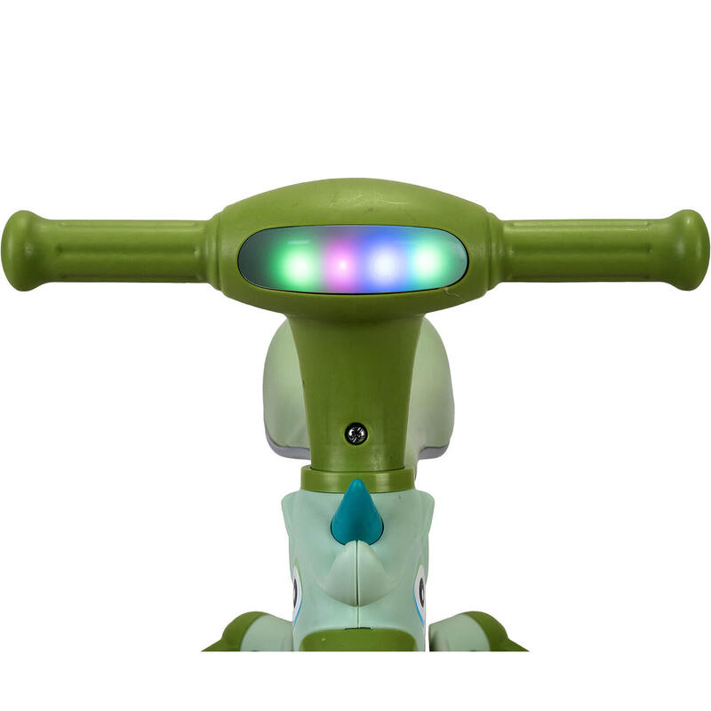 Bicicleta 2 in 1, cu roti ajutatoare si pedale detasabile, verde