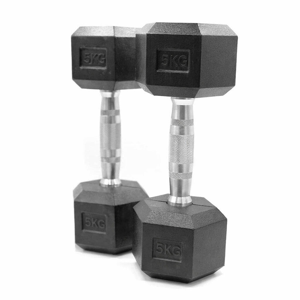 Pack 2 Halteres Hexagonais 5 kg 2/3