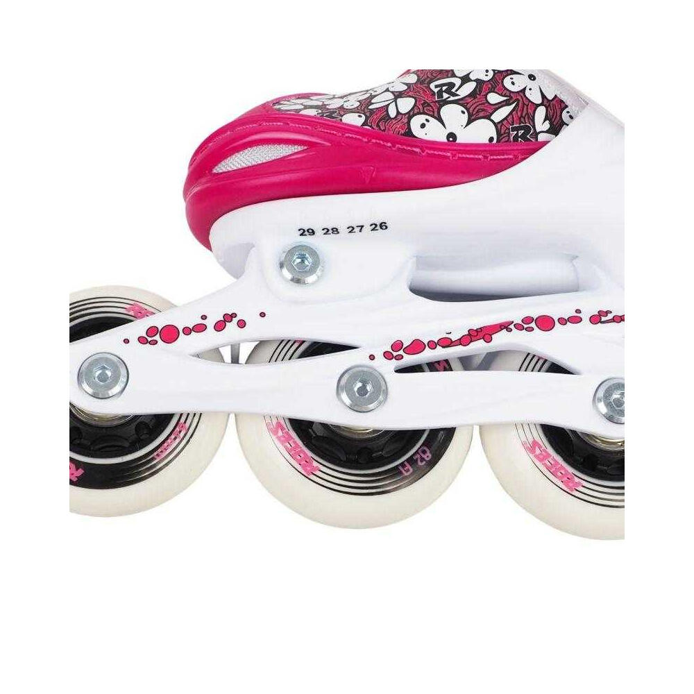 Patines en Línea Compy X Niñas Blanco, Rosa 4/5