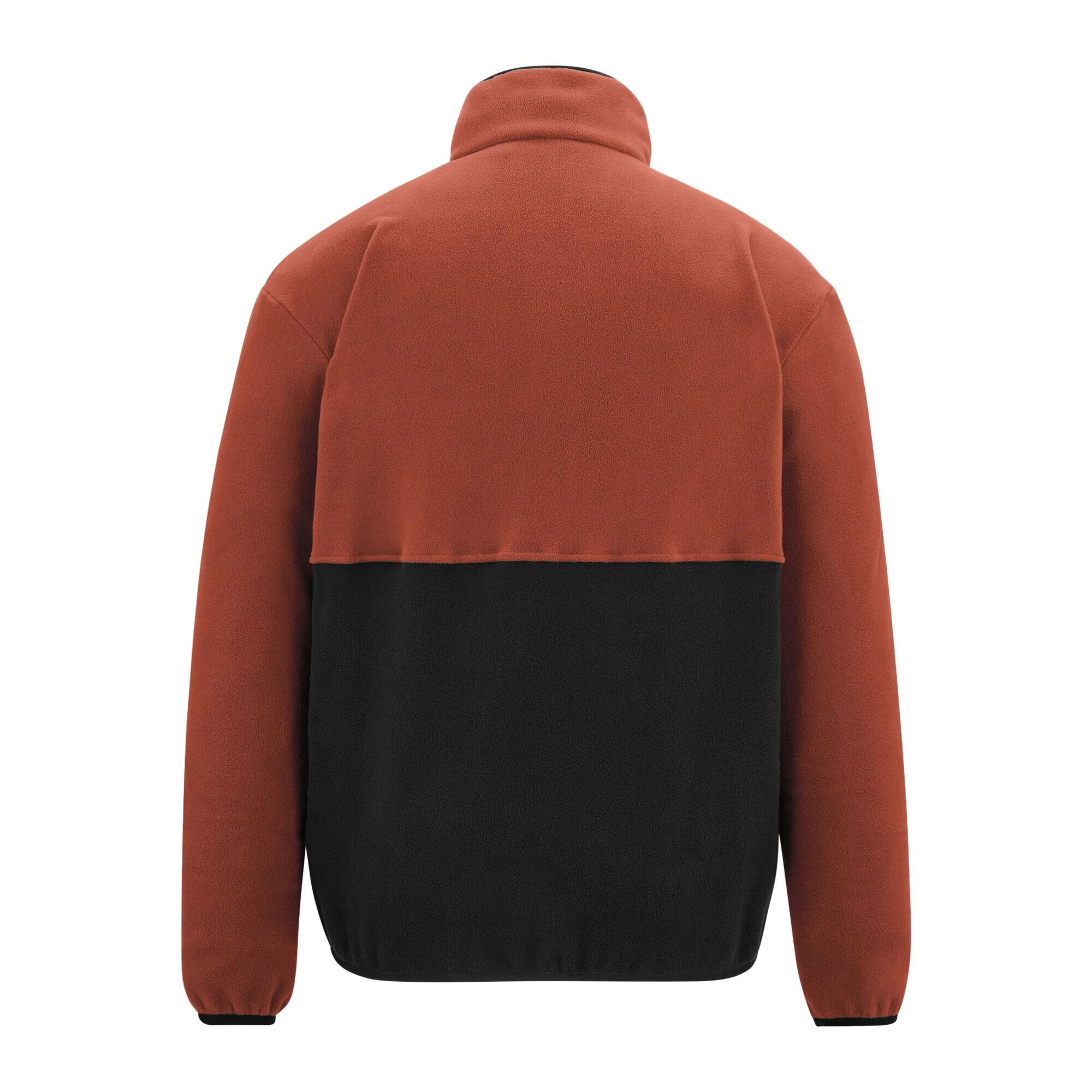 Veste Polaire Motif/style Blocs De Couleurs FRANKIE Homme (Rouge Orangé / Noir) 2/5