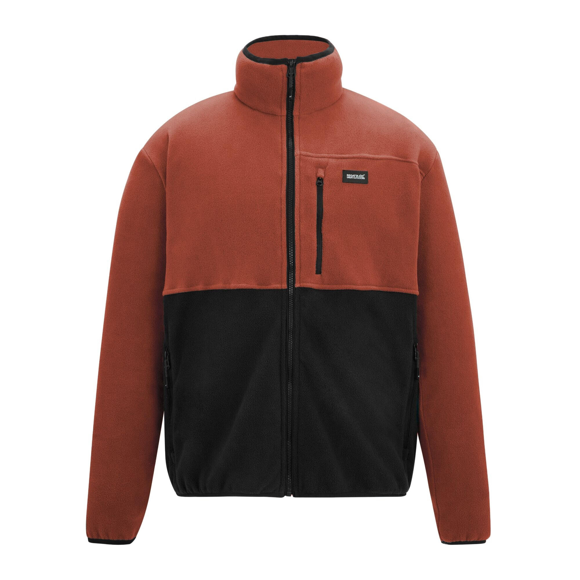 Veste Polaire Homme ExOfficio – Marron Orangé – Fermeture éclair Intégrale – Poches Zippées – Taille M