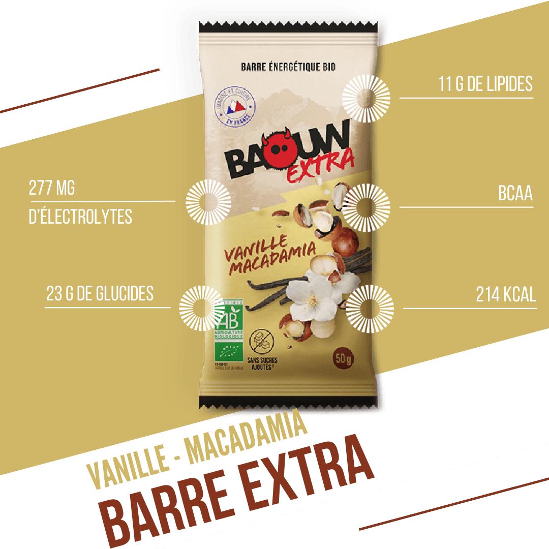 Barre Extra BIO goût vanille et macadamia 50 g 2/8