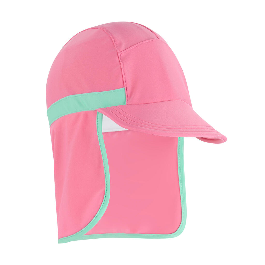 Childrens/Kids Neck Protector Cap (Pink Lemonade/Ice Green)