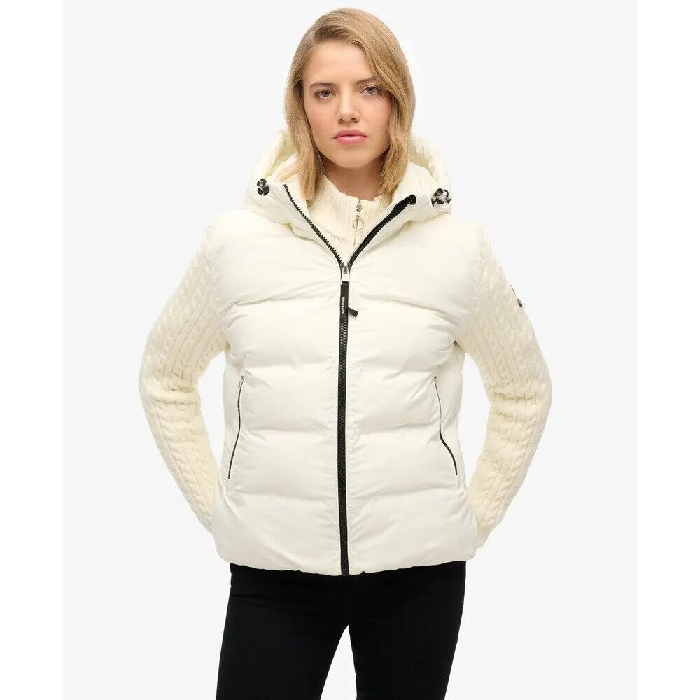 Giacca a vento con cappuccio e maniche in maglia donna Superdry 2/7