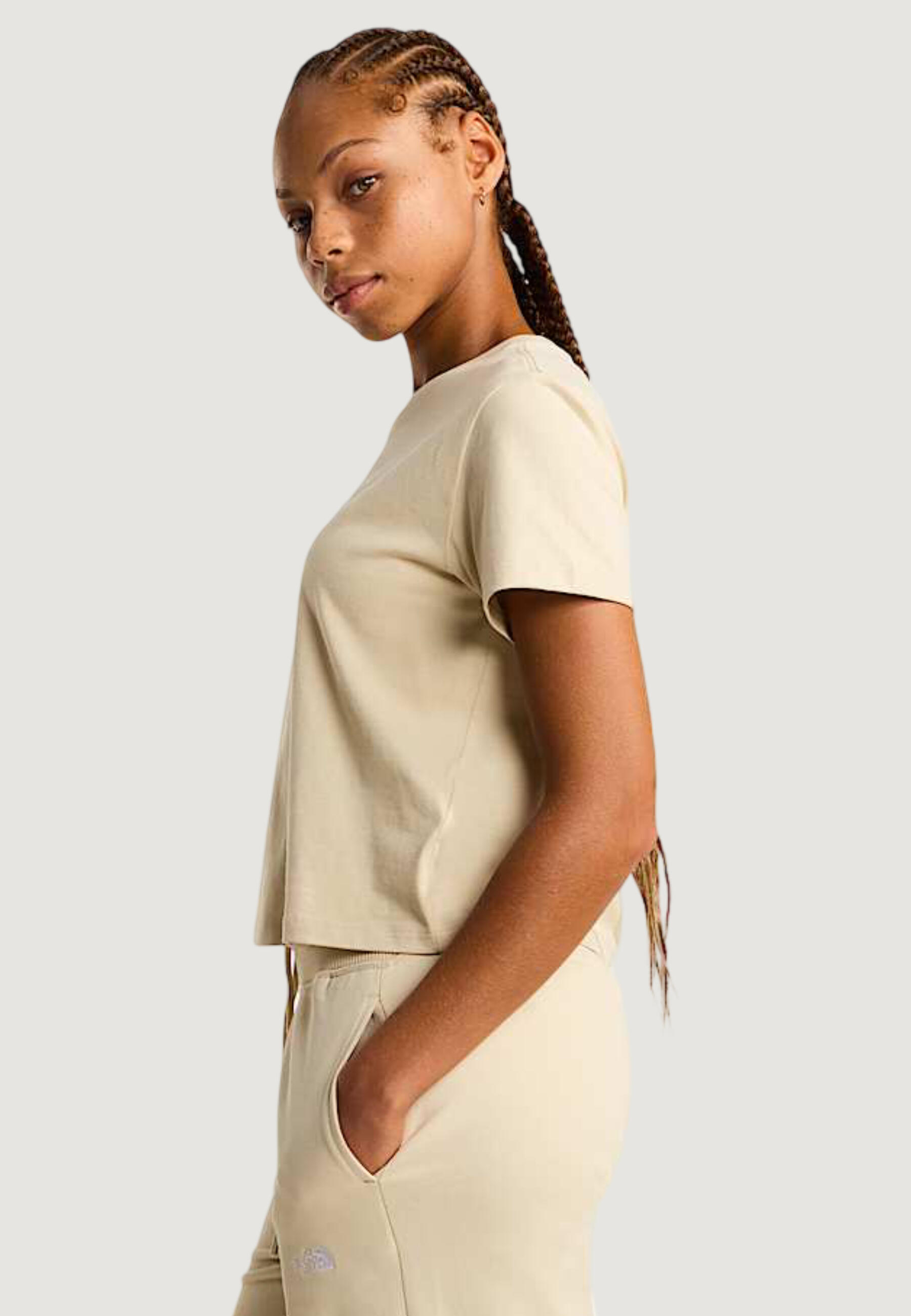 Crop top T-shirt W ESSENTIAL REGULAR SHORT SLEEVE CUTIE T DAMES Beige 2/5