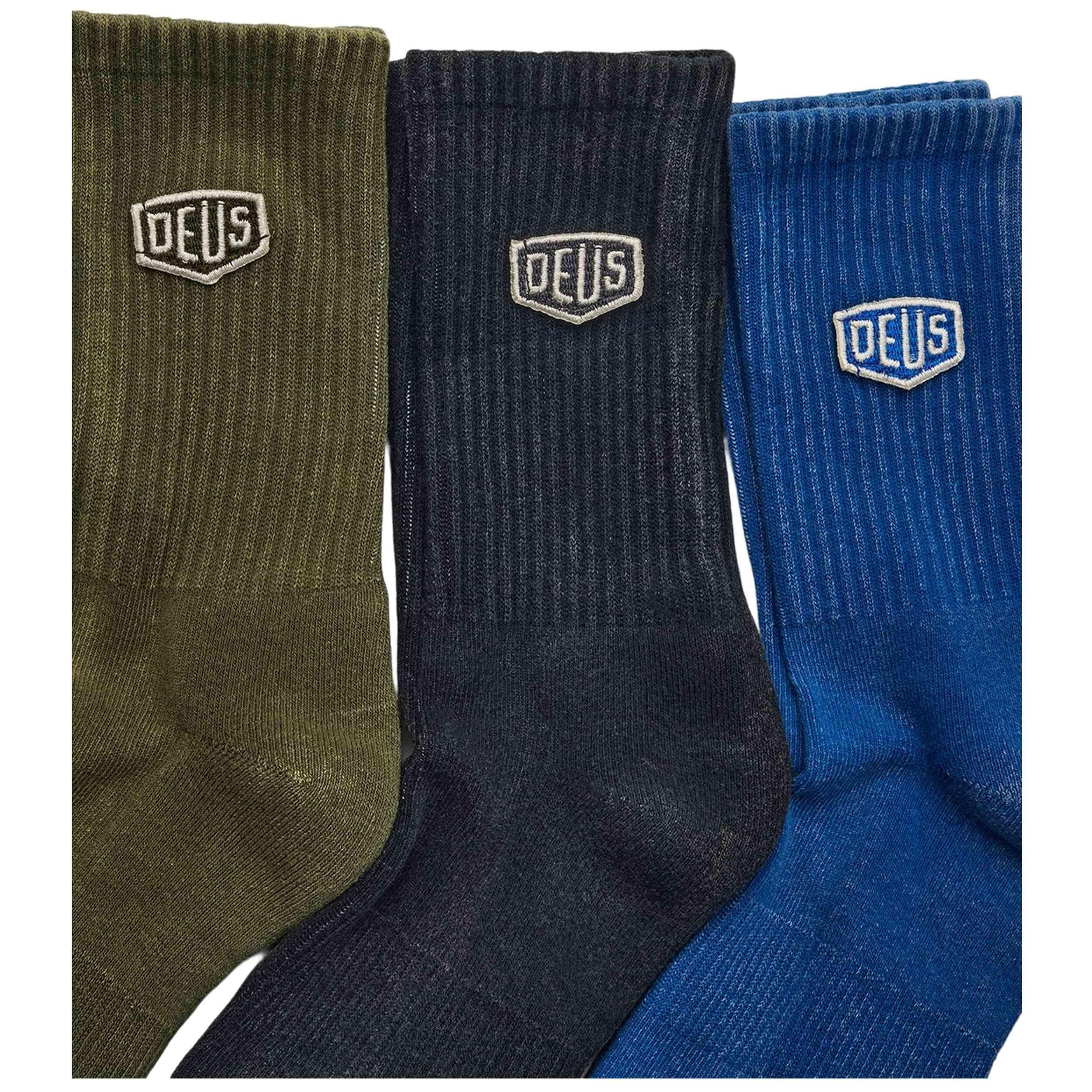 Calcetines Deus ex machina modelo DMF257557-3 Pack Multi para unisex 2/3