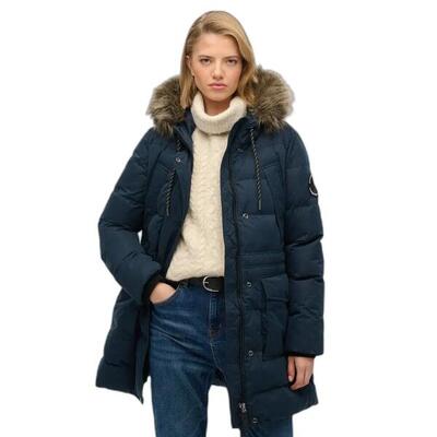 Donsjack voor dames, halflang superdry everest