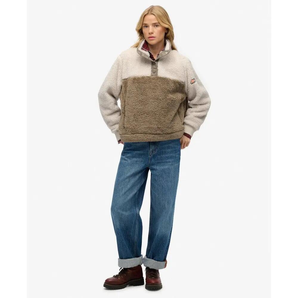 Superweiche Teddyjacke für Frauen Superdry Mash Up 3/6