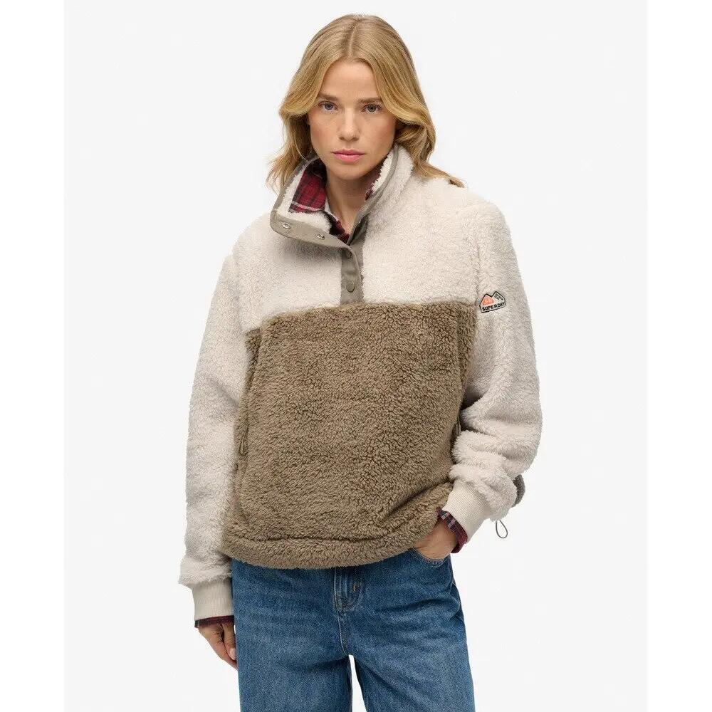 Superweiche Teddyjacke für Frauen Superdry Mash Up 2/6