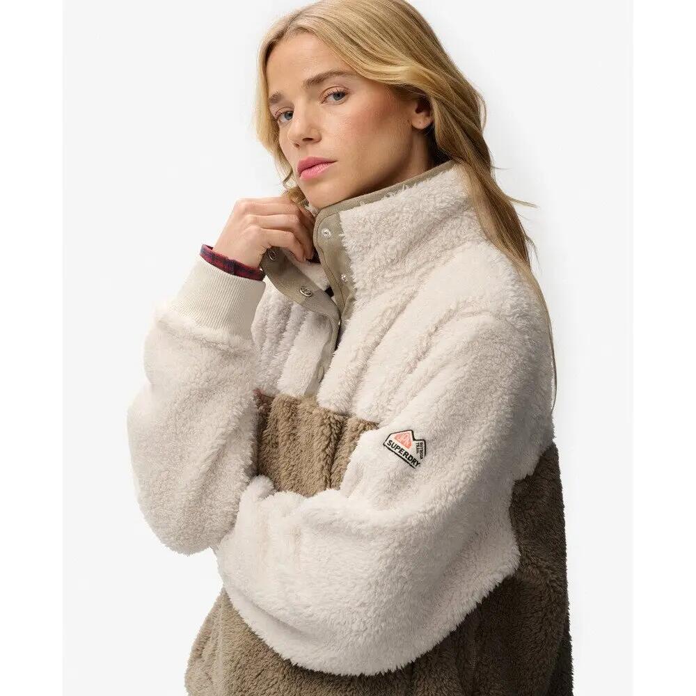 Superweiche Teddyjacke für Frauen Superdry Mash Up 4/6
