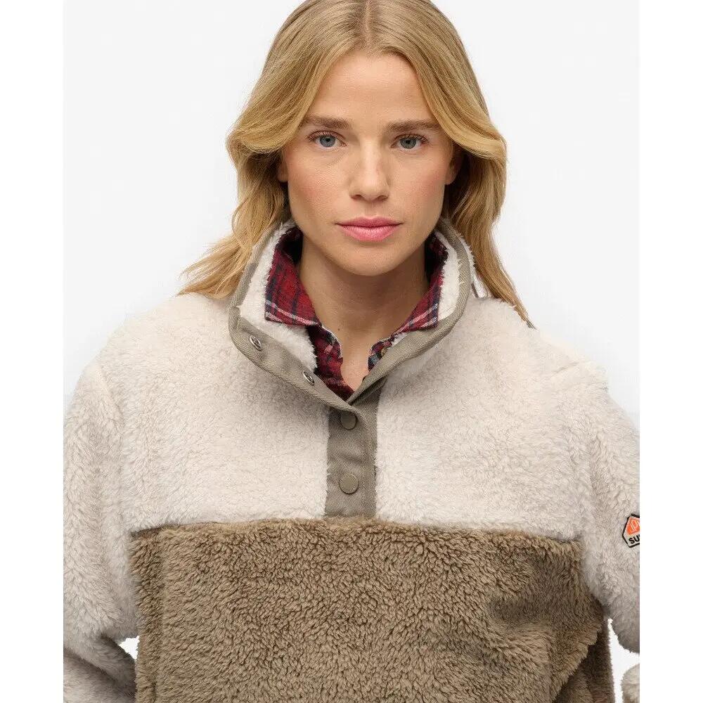 Superweiche Teddyjacke für Frauen Superdry Mash Up 6/6
