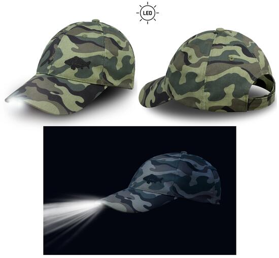 Casquette LED OutLINE Camo - Casquette avec 5 LED - Coton