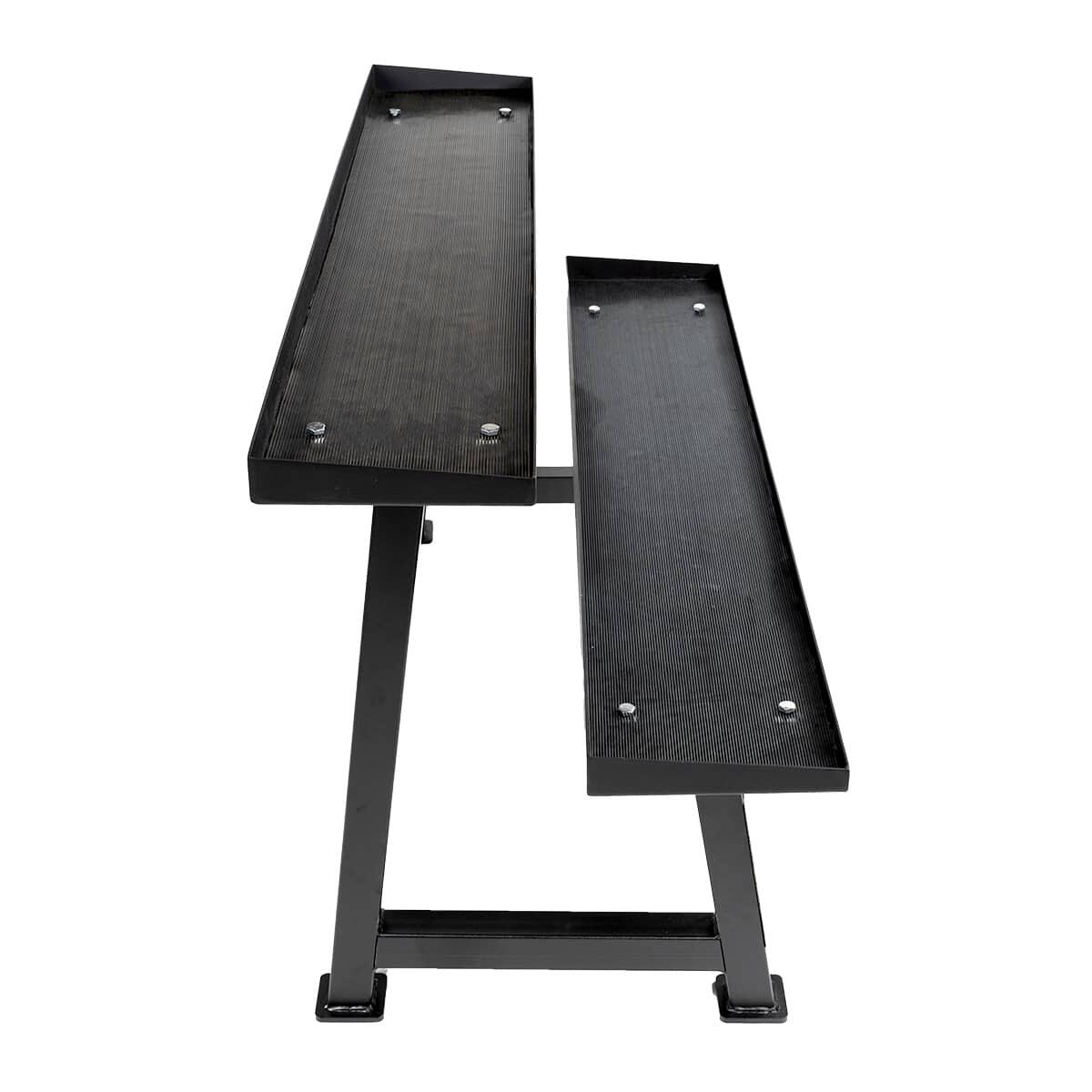 Support kettlebells acier noir 150 x 54 x 77 cm, 300 kg. 4/5