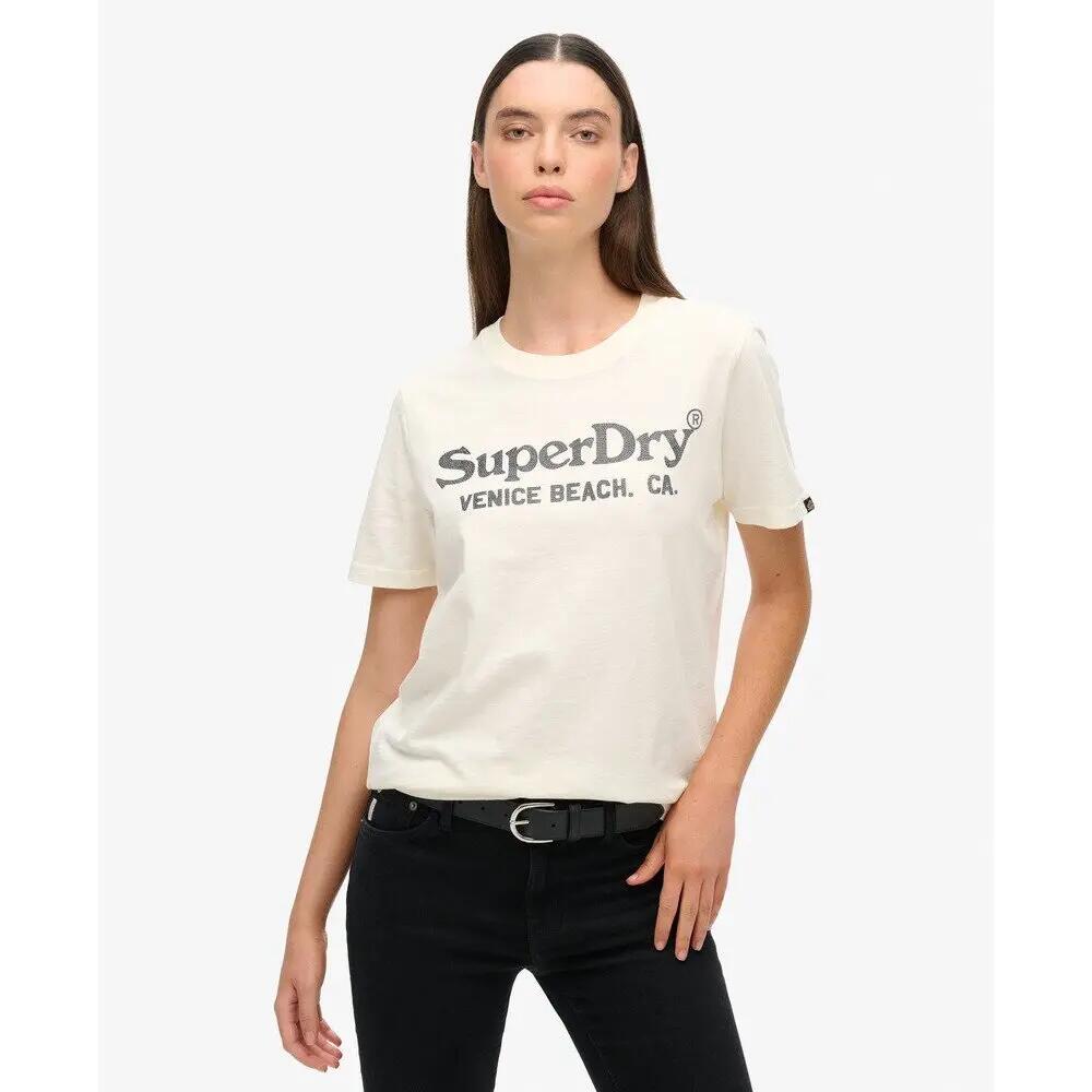 T-shirt métallisé décontracté femme Superdry Venue 2/7
