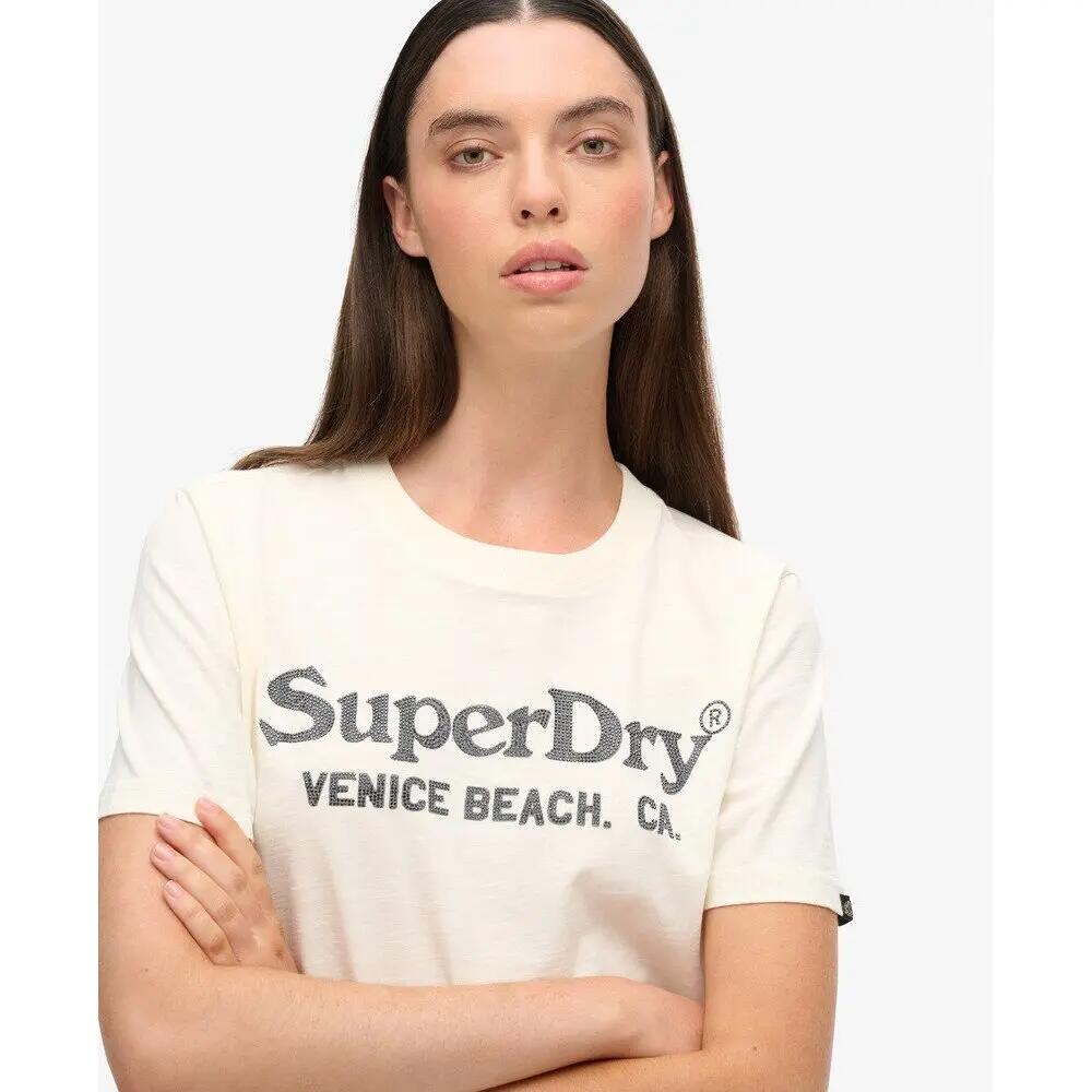 T-shirt métallisé décontracté femme Superdry Venue 5/7
