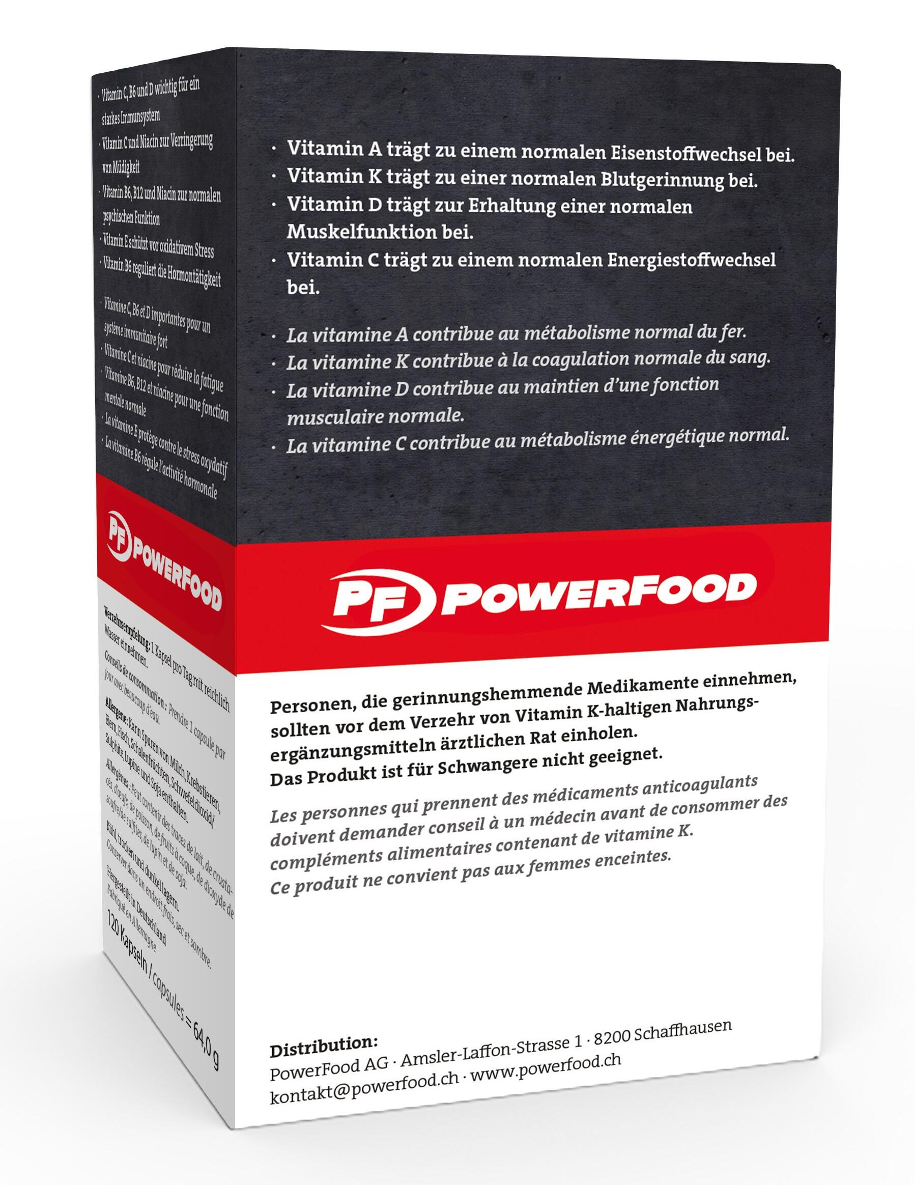 PowerFood Sport Vitamins (120 Kapseln) Neutral 2/3