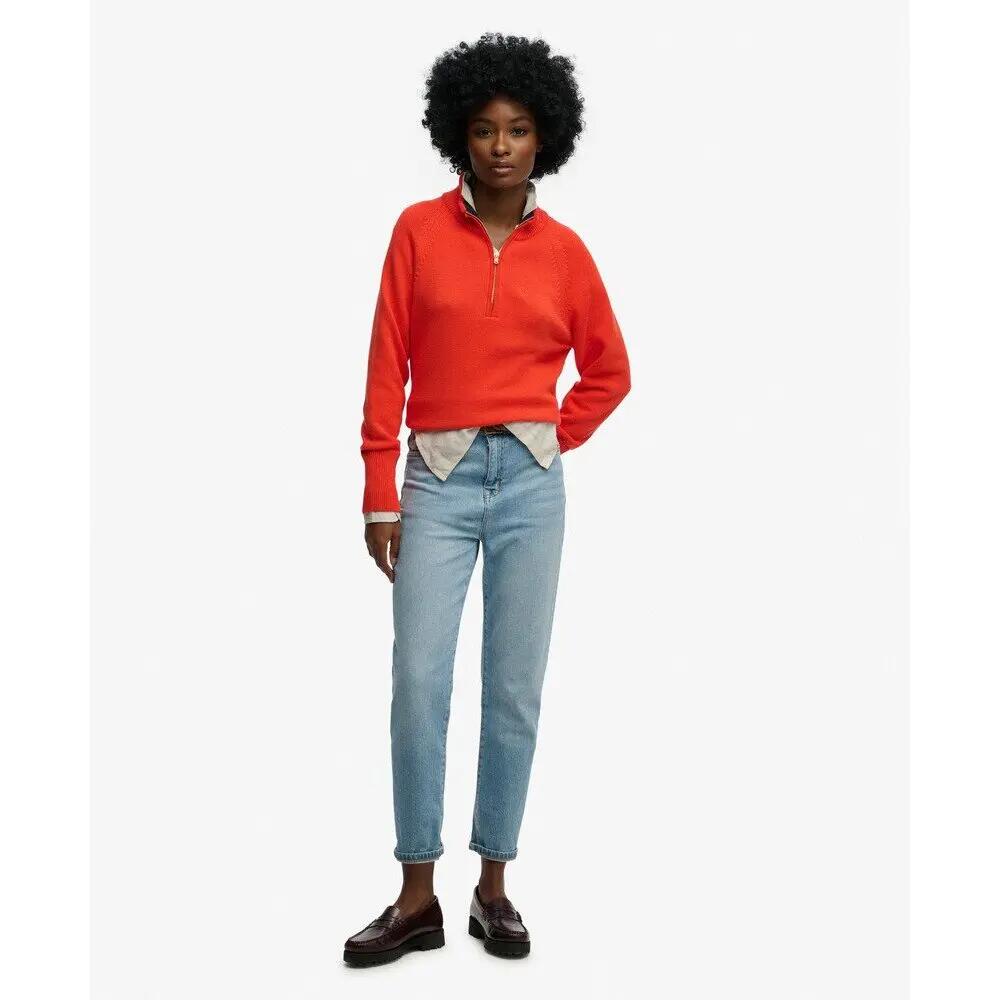 Pull de media cremallera en algodón para mujer Superdry Classique 2/6