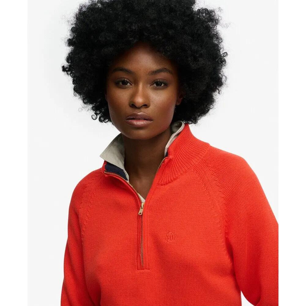 Pull de media cremallera en algodón para mujer Superdry Classique 5/6