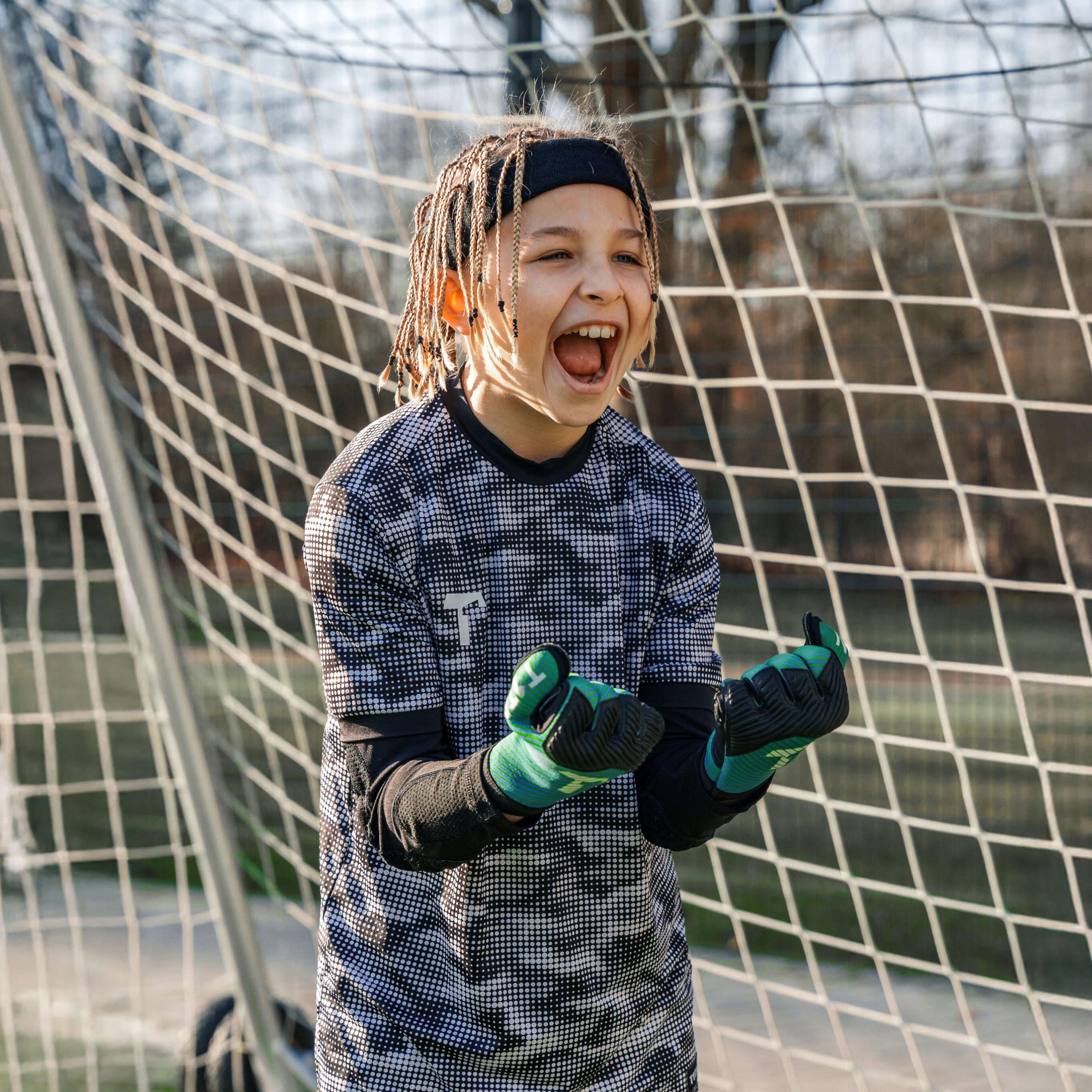 Keepershandschoenen voor kinderen, AROX Green, Maat 3-8 3/6