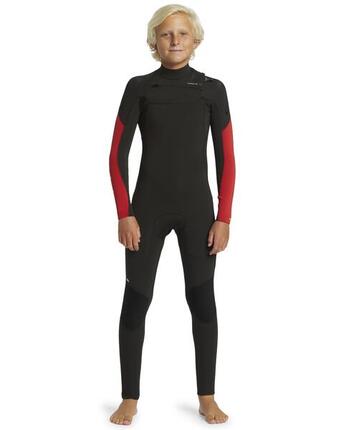 Combinaison de surf zip poitrine 3/2MM EVERYDAY SESSIONS Rouge Garçon