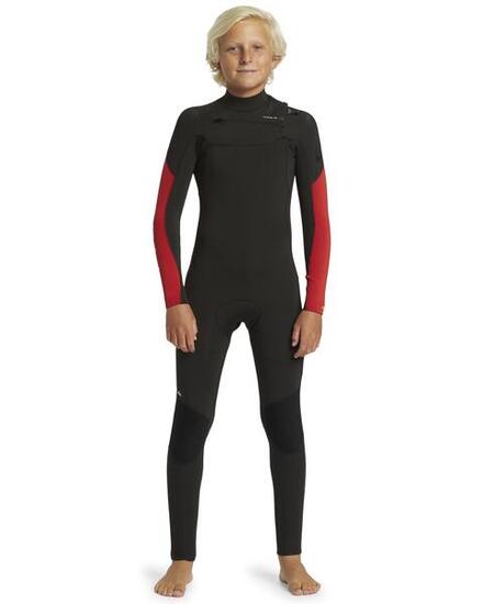 Combinaison de surf zip poitrine 3/2MM EVERYDAY SESSIONS Rouge Garçon