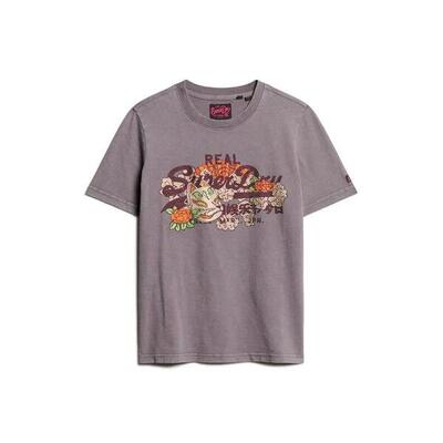 T-shirt met relaxed fit, met print en logo voor dames superdry tokyo vintage