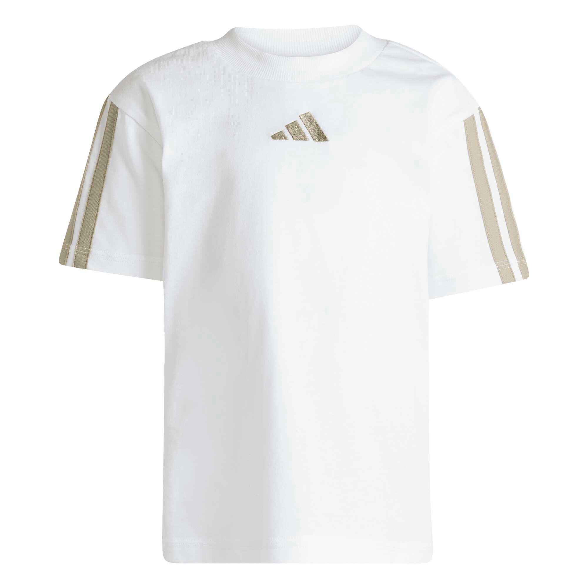 Completo bambina adidas essentials 3 stripes - bianco\beige 2/7