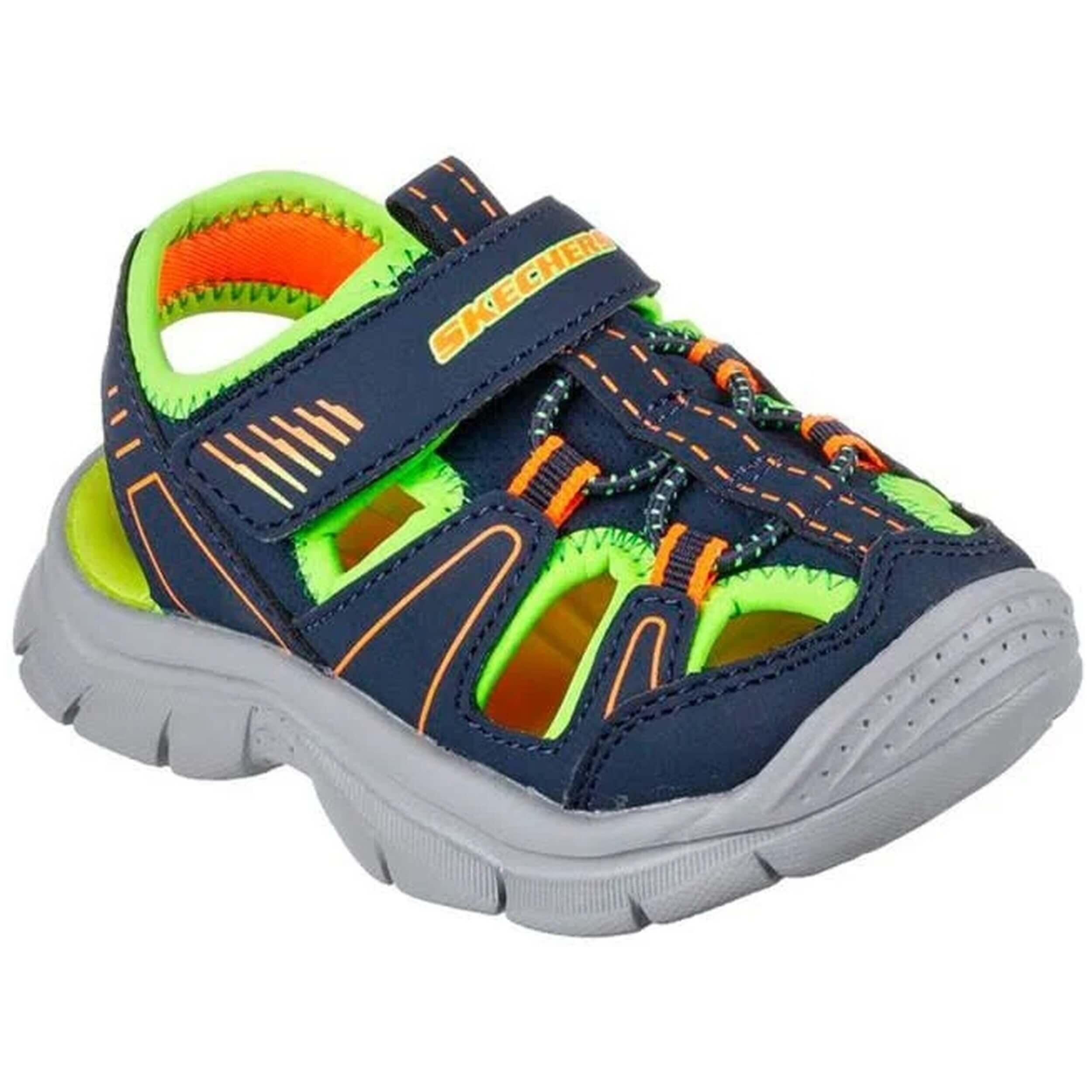 Sandali Skechers modello 406520N NVLM per unisex ragazzi 3/5